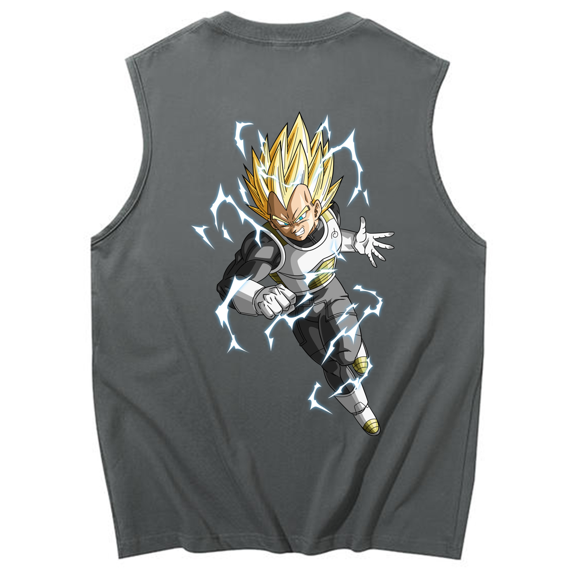（画像用） ドラゴンボール ベジータ四世（Bejīta Yonsei）DRAGON BALL Vegeta IV コットン100％タンクトップ（背面プリント）